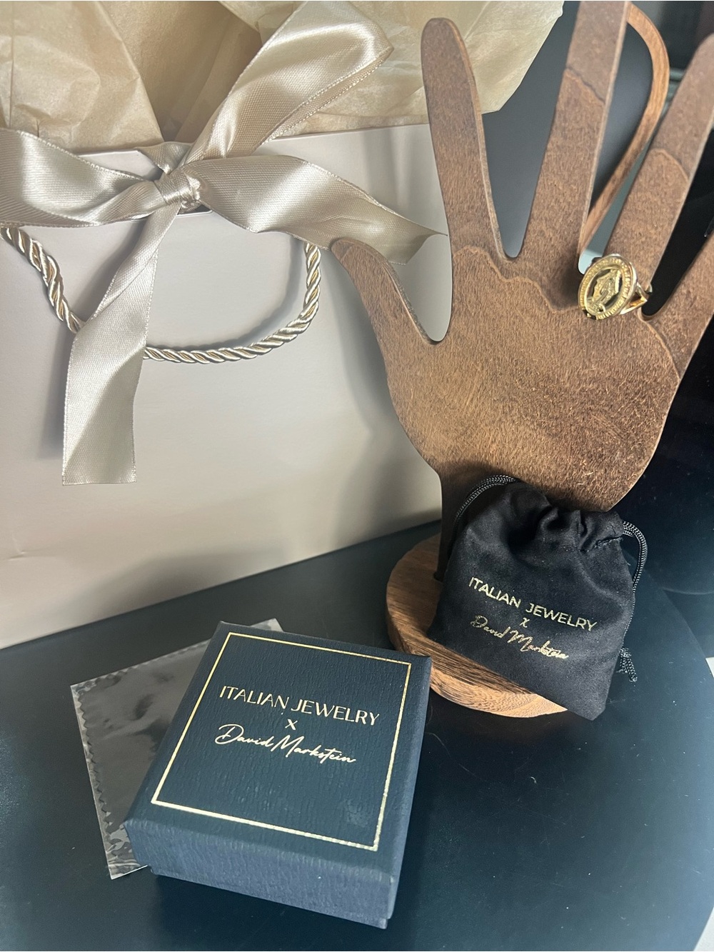 David Markstein Italian Jewelry Gold Medal Ring